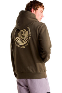 The North Face Sudaderas Montaña Hombre MONTE REGULAR MARRON vista trasera