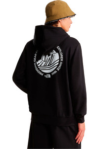 The North Face Sudaderas Montaña Hombre MONTE REGULAR NEGRO vista trasera