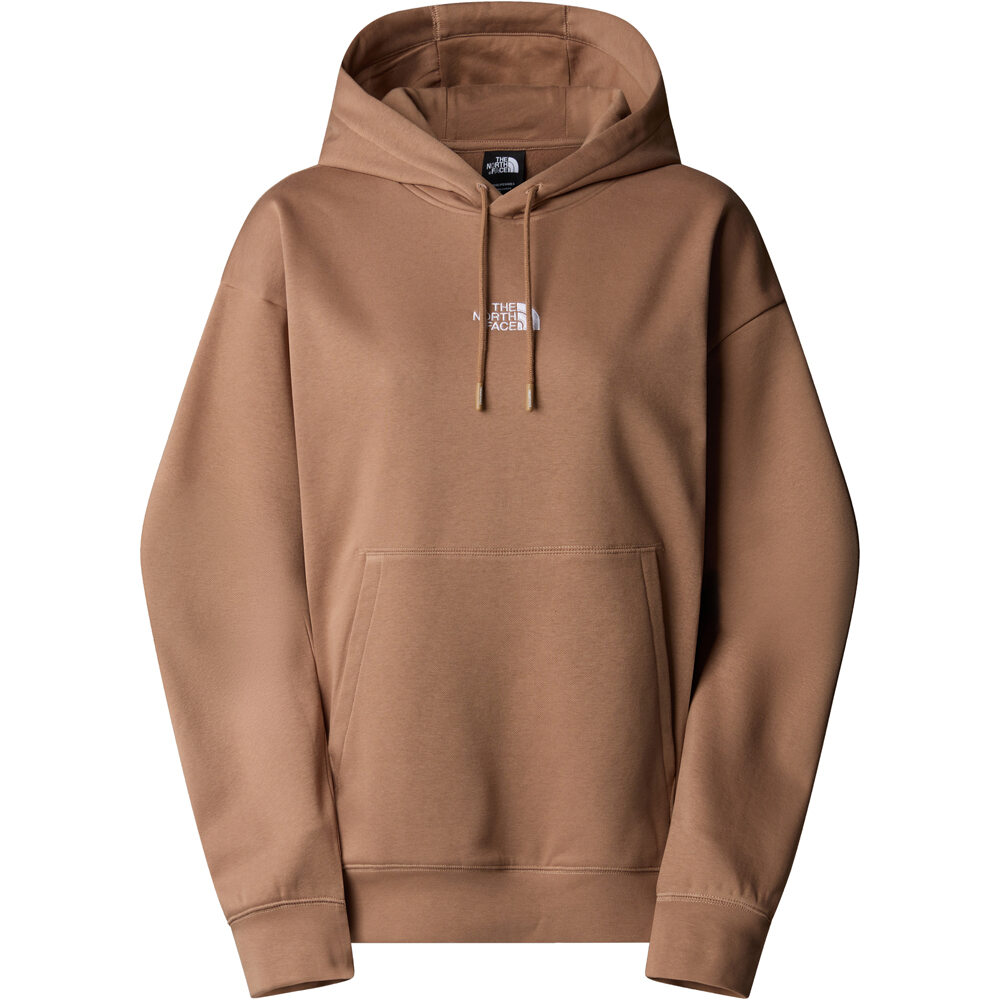 The North Face Sudaderas Montaña Mujer ESSENTIAL OVERSIZE MARRON vista detalle