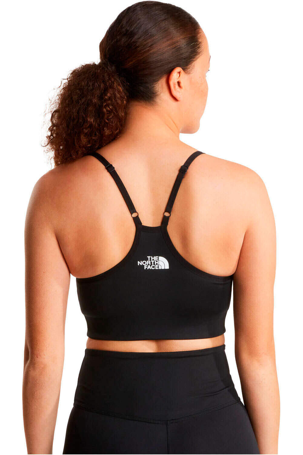 The North Face sujetador deportivo FLEX MARRON vista trasera