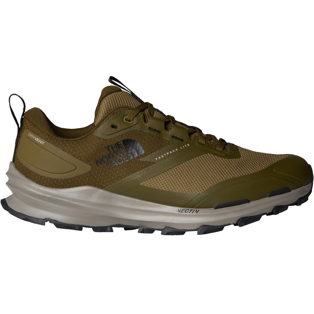 The North Face zapatilla trekking hombre VECTIV FASTPACK LITE WATERPROOF MARRON lateral exterior