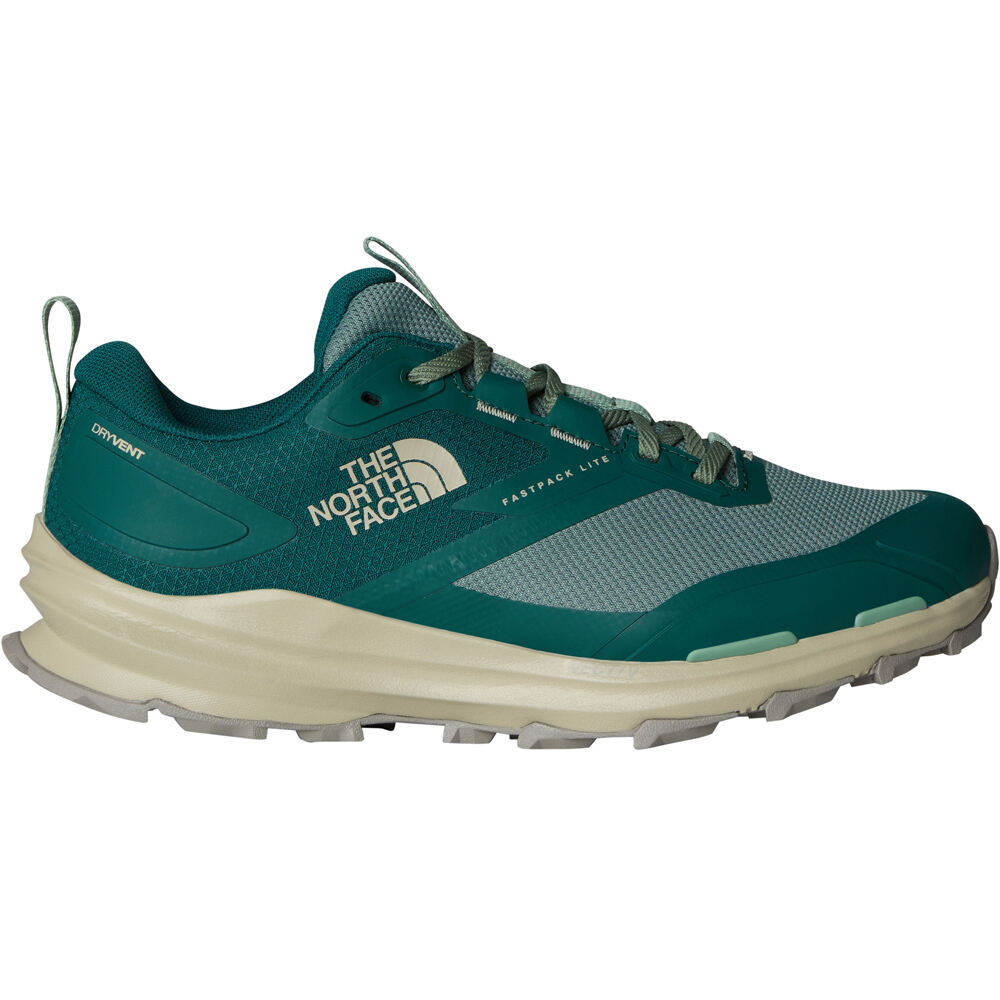 The North Face zapatilla trekking hombre VECTIV FASTPACK LITE WATERPROOF VERDE lateral exterior