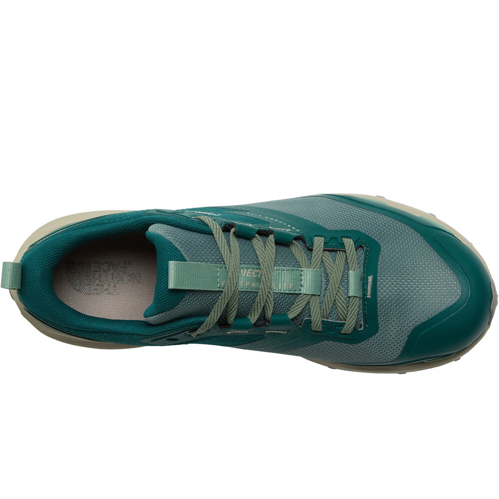 The North Face zapatilla trekking hombre VECTIV FASTPACK LITE WATERPROOF VERDE lateral interior