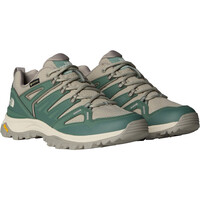 The North Face zapatilla trekking mujer HEDGEHOG GORE-TEX VERDE vista superior