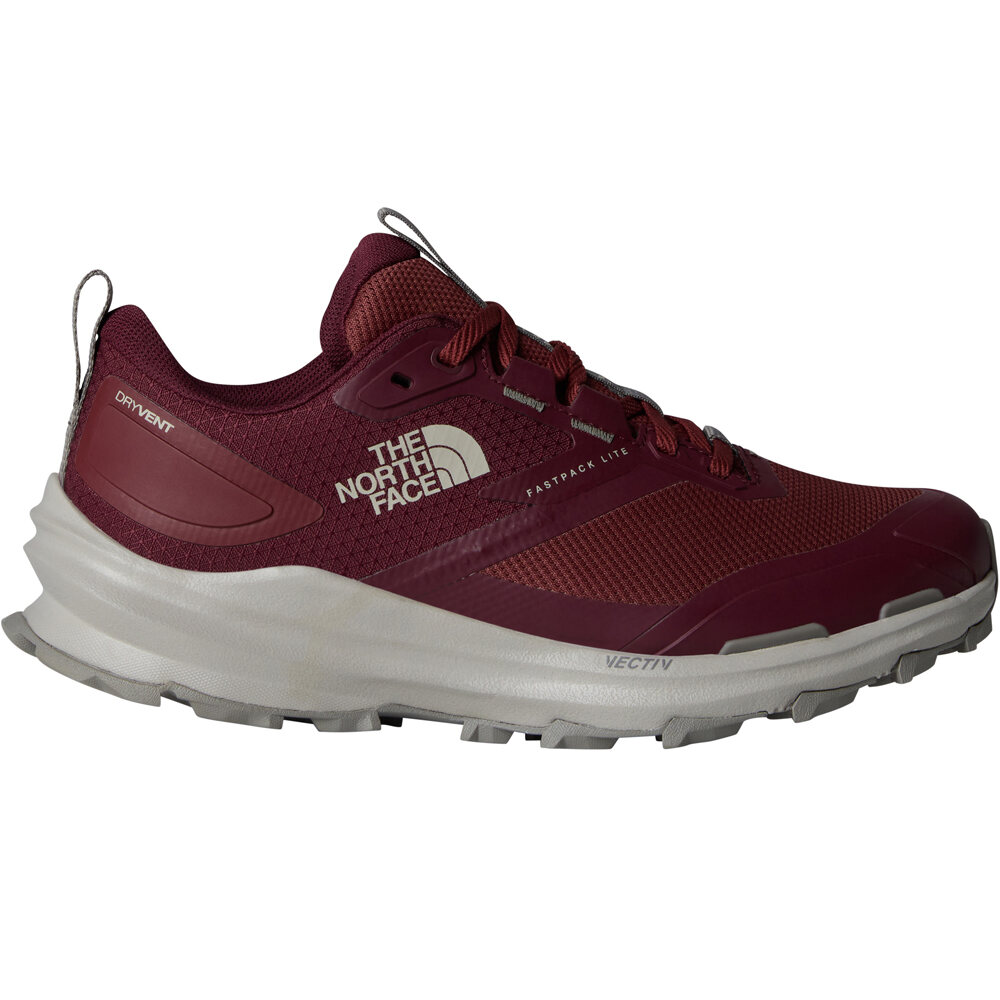 The North Face zapatilla trekking mujer VECTIV FASTPACK LITE WATERPROOF MARRON lateral exterior