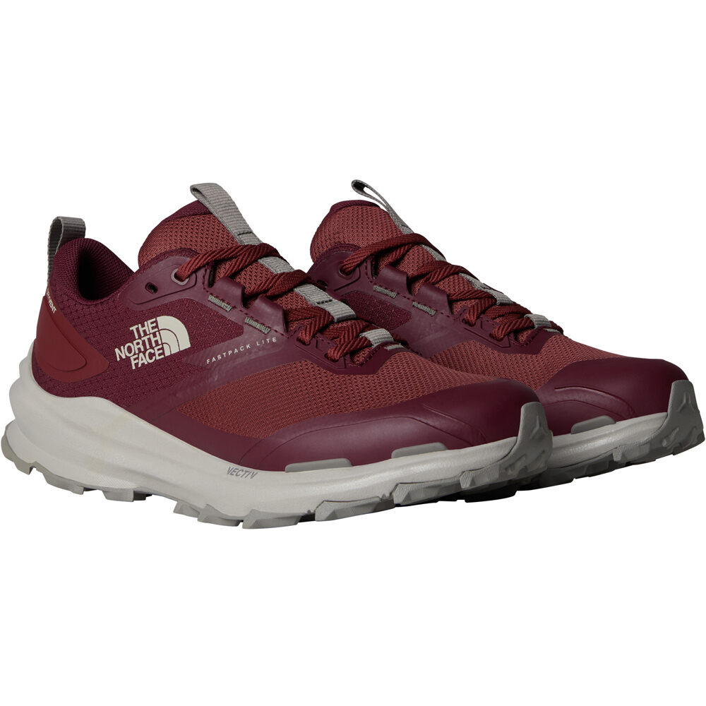 The North Face zapatilla trekking mujer VECTIV FASTPACK LITE WATERPROOF MARRON vista superior