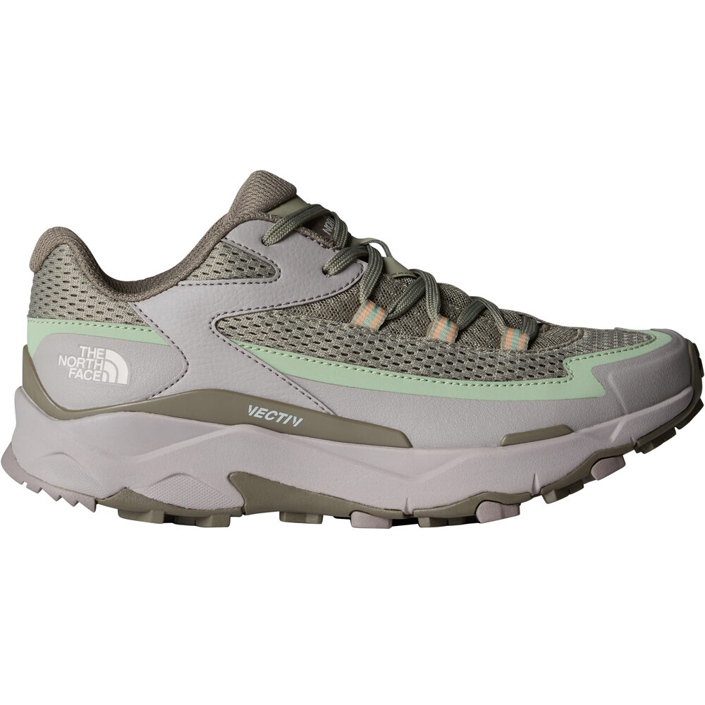 The North Face zapatilla trekking mujer VECTIV TARAVAL GRIS lateral exterior