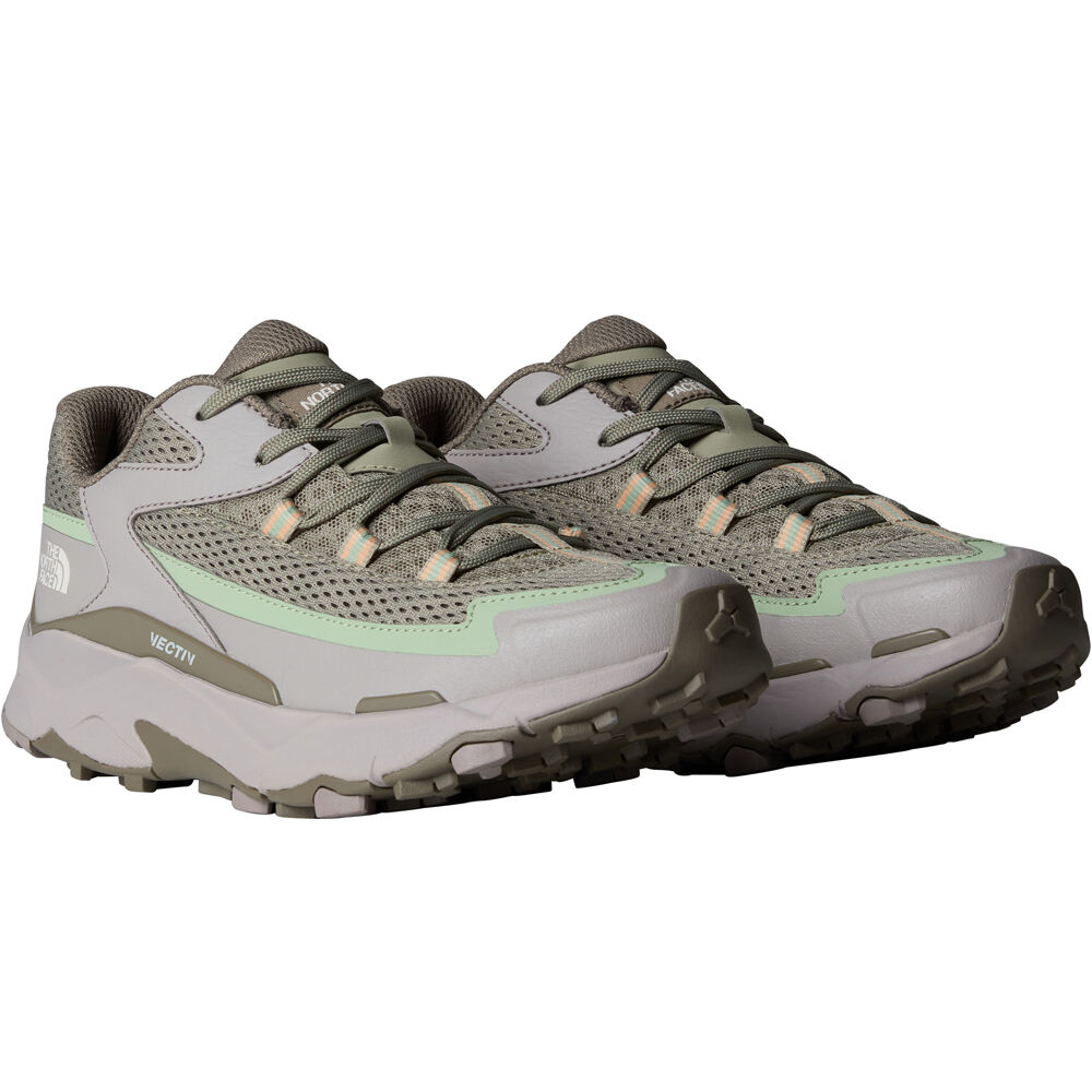 The North Face zapatilla trekking mujer VECTIV TARAVAL GRIS lateral interior