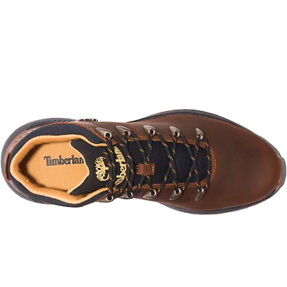 Timberland zapatilla moda hombre SPRINT TREKKER MID LACE UP MARRON vista trasera