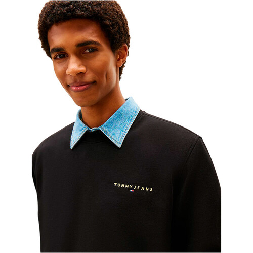 TOMMY HILFIGER REG LINEAR CREW EXT negro