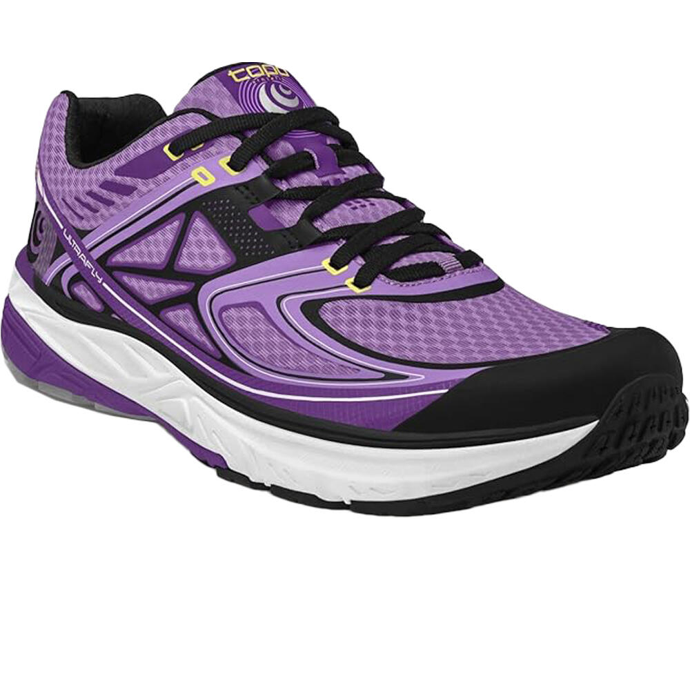 Topo zapatilla running mujer ULTRAFLY MORADO lateral exterior