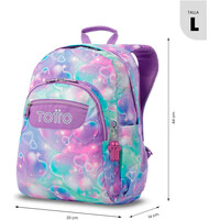 Totto mochila deporte ACUARELES MORADO 02