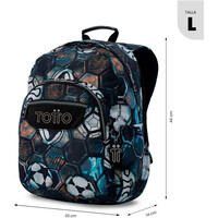 Totto mochila deporte ACUARELES NEGRO 03