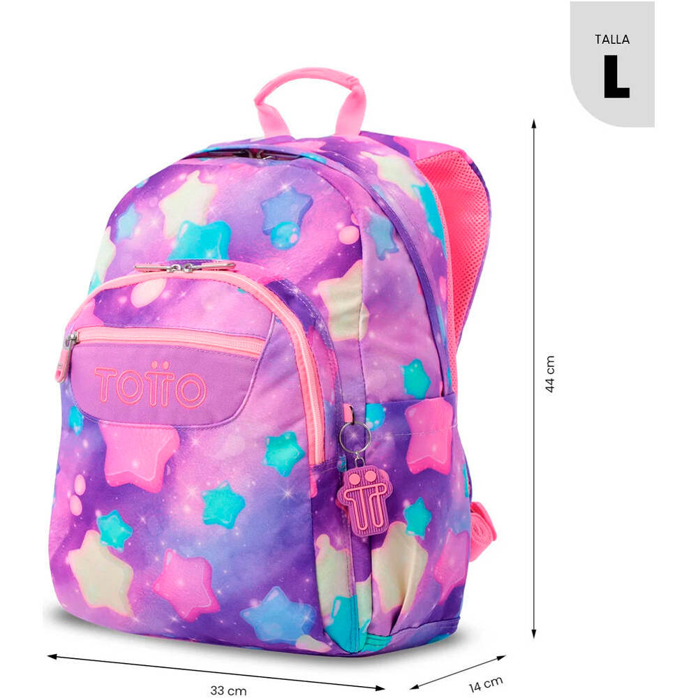Totto mochila deporte ACUARELES ROSA 02