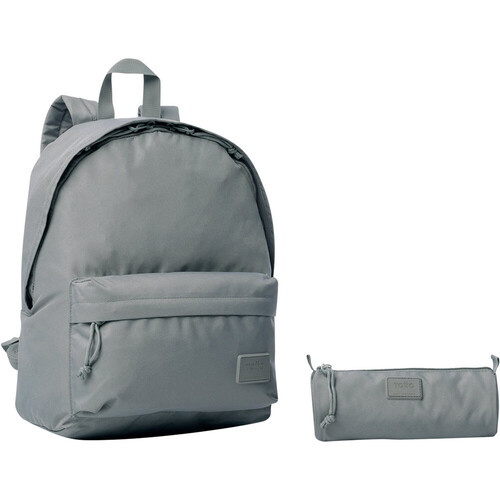 TOTTO PACK X 2 MORRAL + MULTIUSO KALEX gris