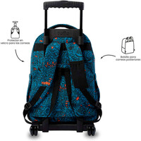 Totto mochila deporte RUEDAS BOMPER RENGLONES AZUL 02