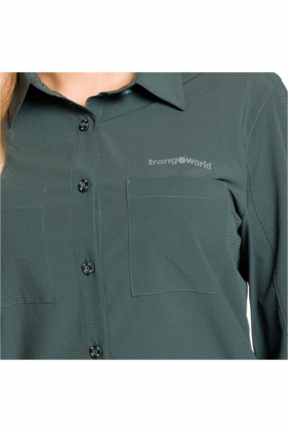 Trango camisa montaña manga larga mujer ARDONES GRIS vista detalle
