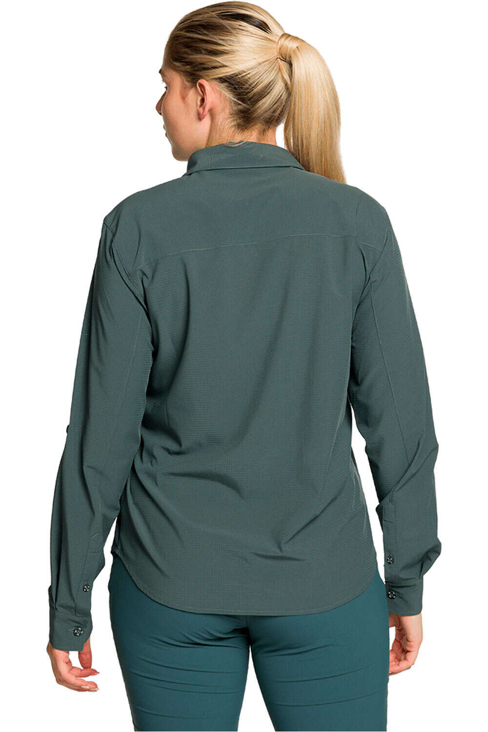 Trango camisa montaña manga larga mujer ARDONES GRIS vista trasera