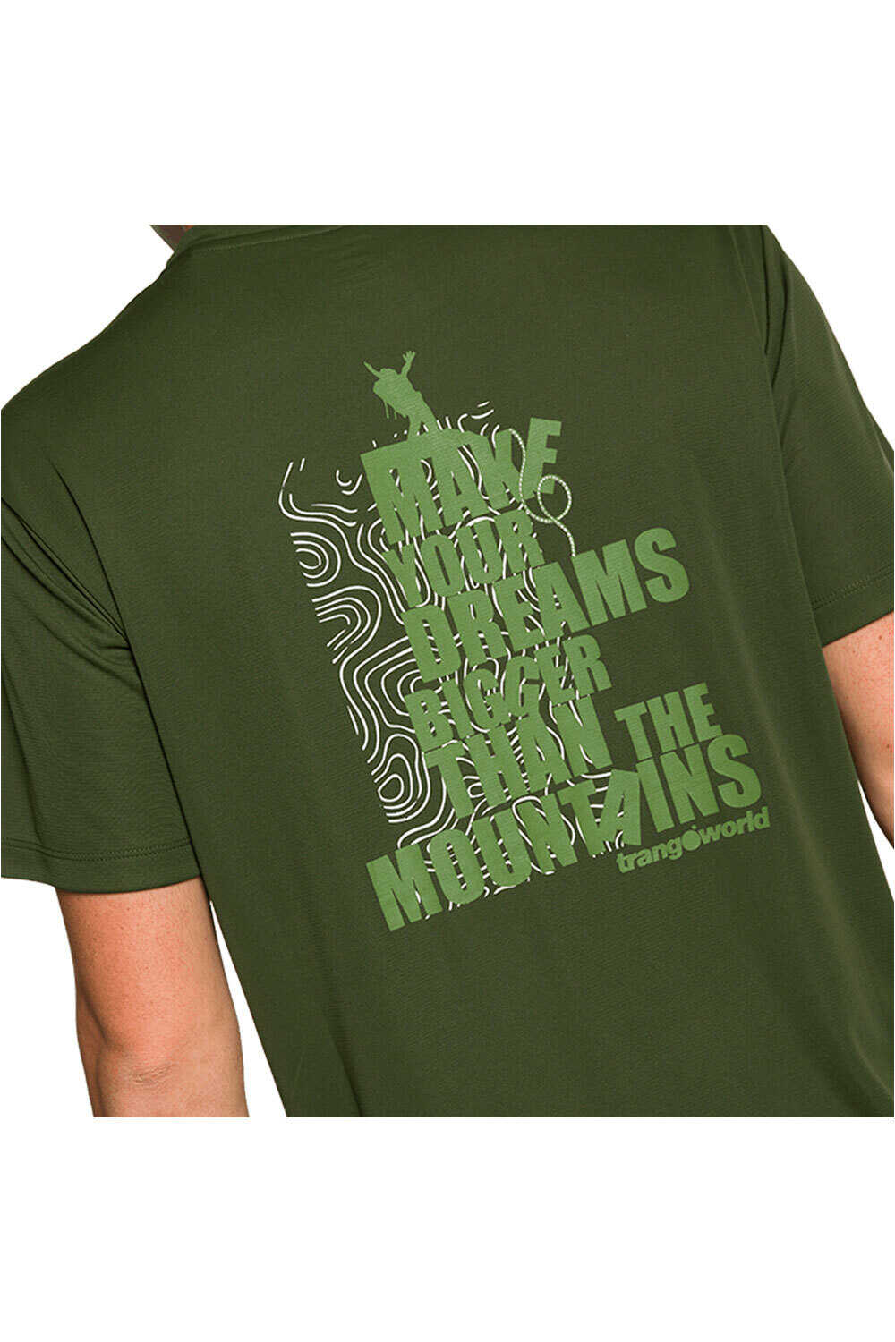 Trango camiseta montaña manga corta hombre KEILOR VERDE vista detalle