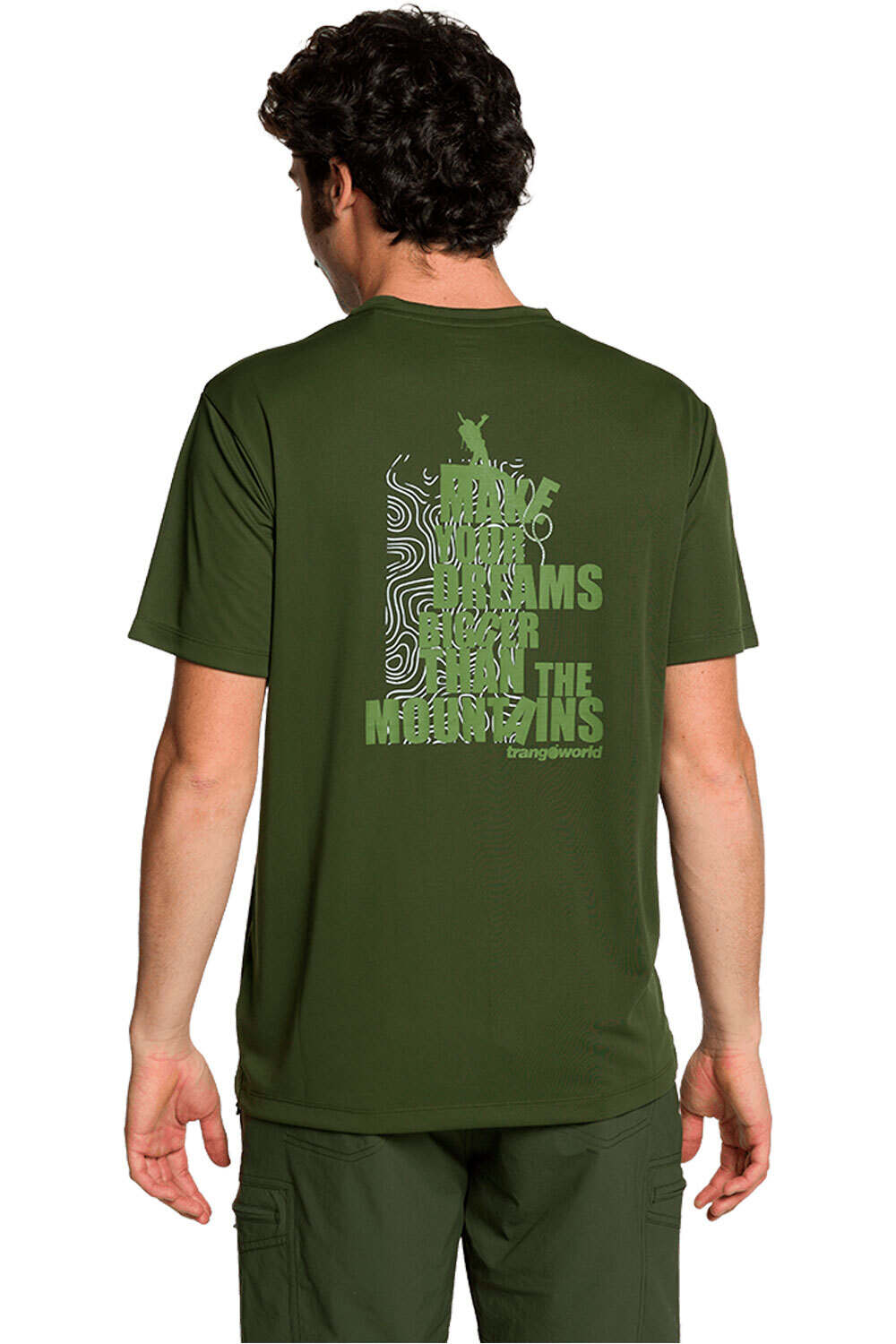 Trango camiseta montaña manga corta hombre KEILOR VERDE vista trasera
