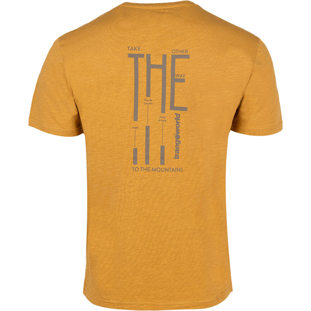 Trango camiseta montaña manga corta hombre LUBERON AMARILLO vista trasera
