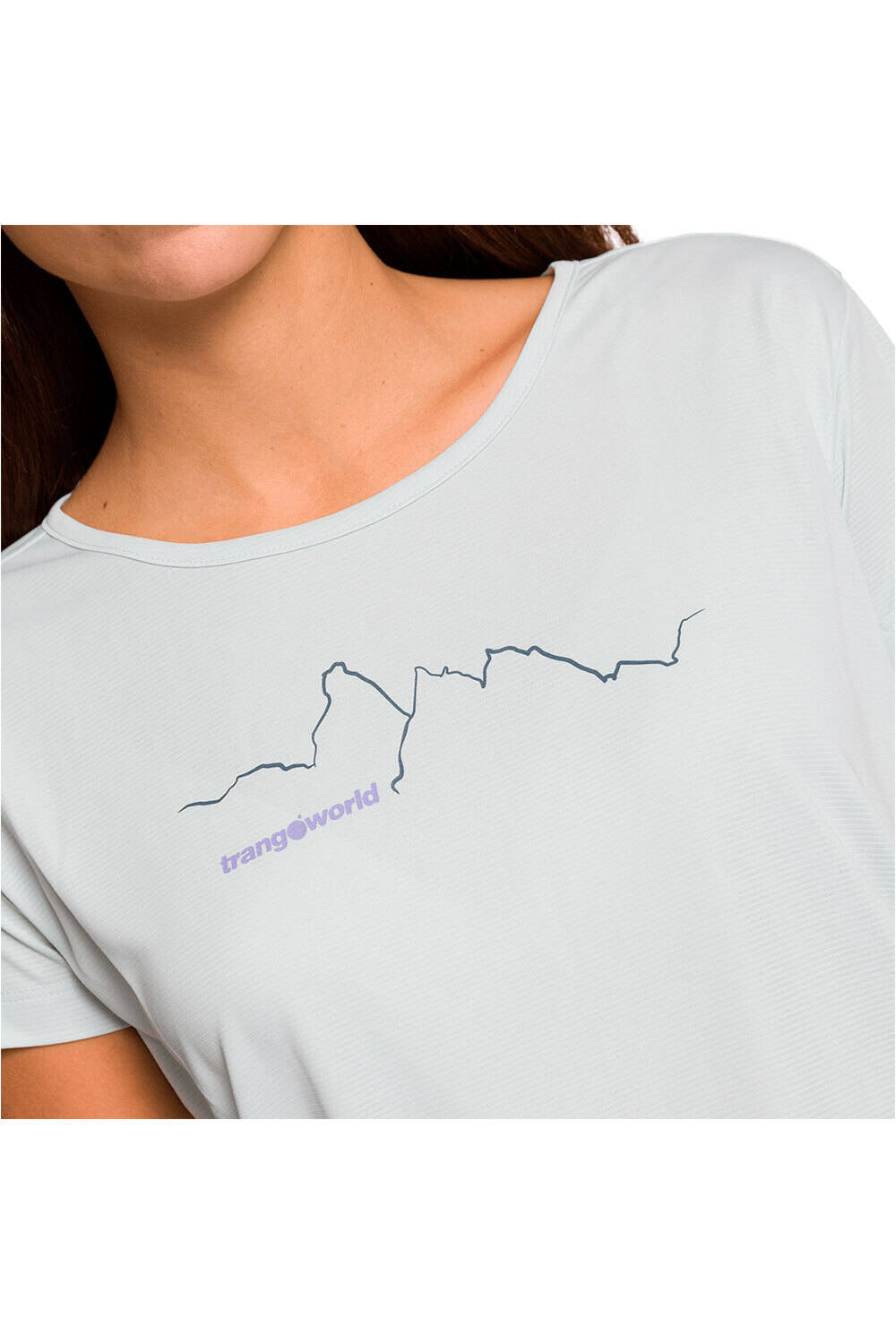 Trango camiseta montaña manga corta mujer GLATEN AZUL 03