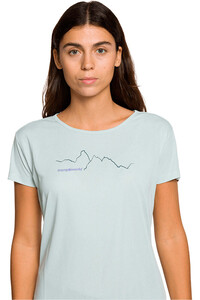 Trango camiseta montaña manga corta mujer GLATEN AZUL vista detalle