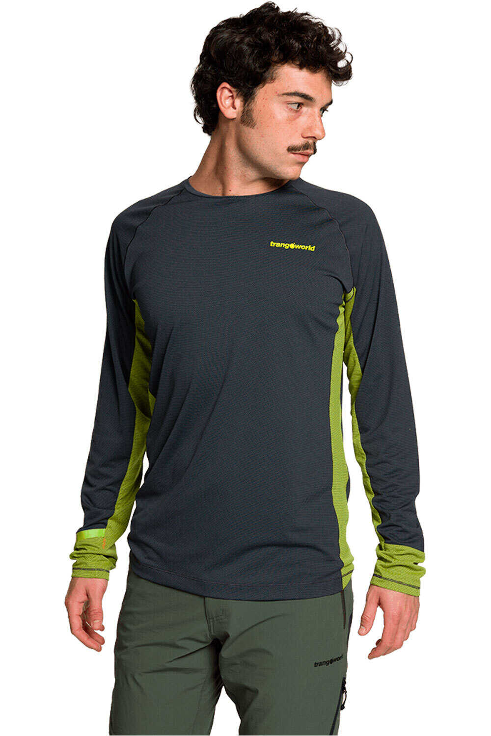 Trango camiseta montaña manga larga hombre RIMONT GRIS vista detalle
