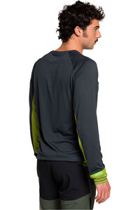 Trango camiseta montaña manga larga hombre RIMONT GRIS vista trasera