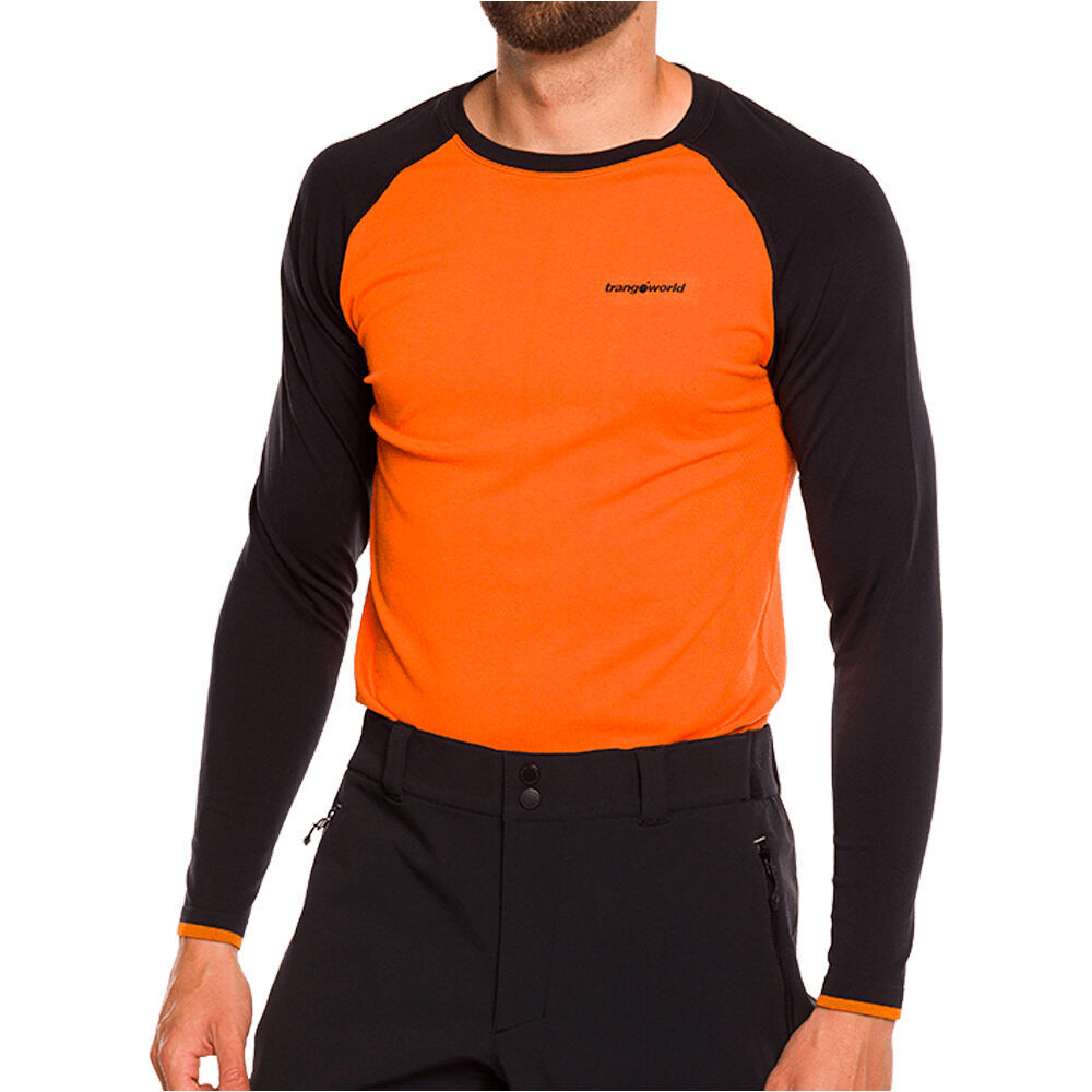 Trango camiseta térmica manga larga hombre CLARAC NARANJA vista frontal