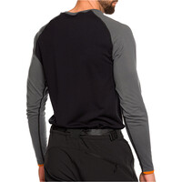 Trango camiseta térmica manga larga hombre CLARAC NEGRO vista trasera