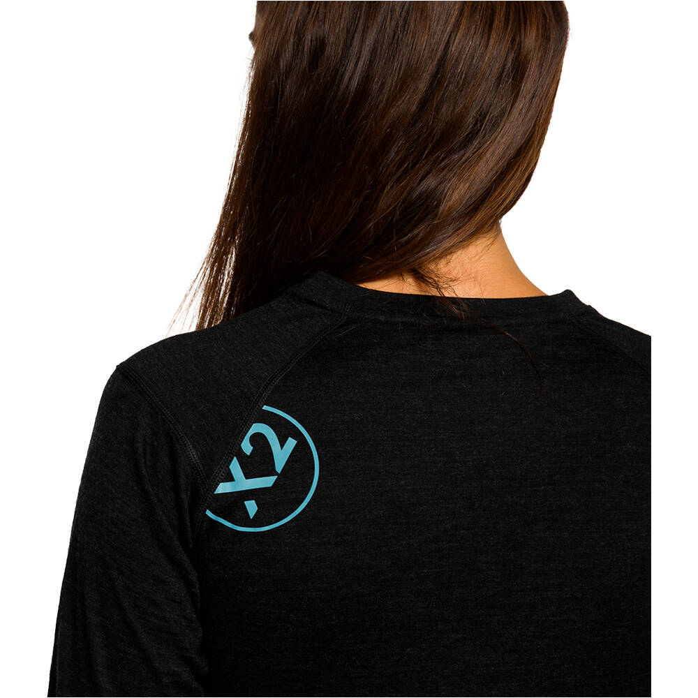 Trango camiseta térmica manga larga mujer TRX2 WOOL EVO NEGRO vista detalle