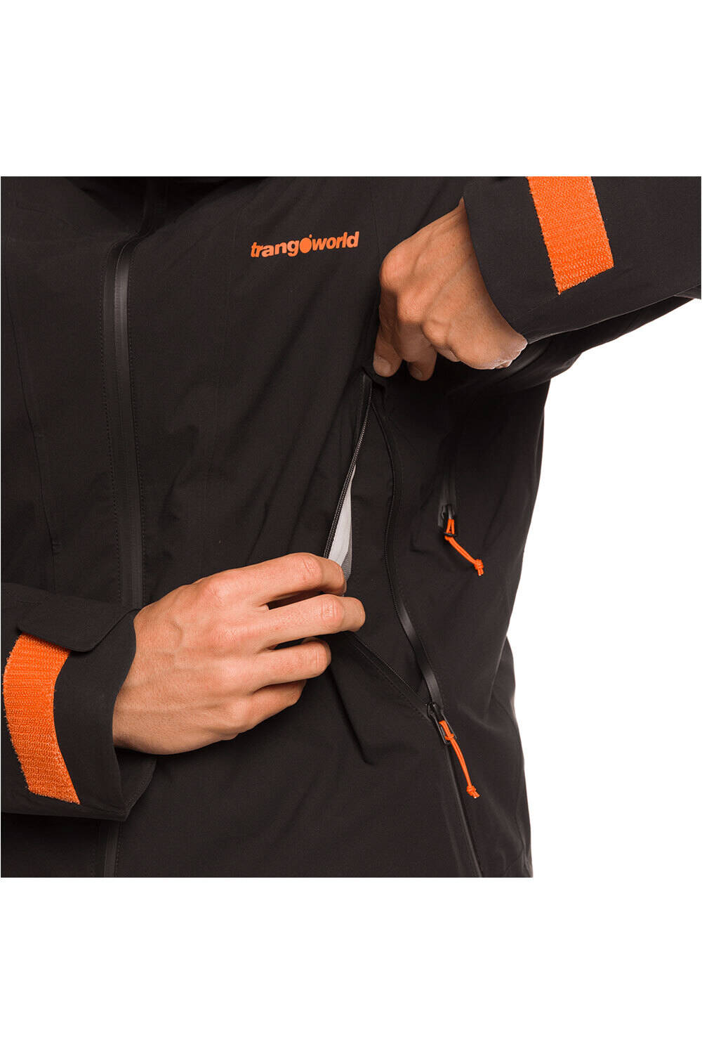 Trango chaqueta impermeable hombre ALADREN NEGRO vista detalle