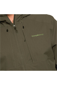 Trango chaqueta impermeable hombre CAICOS VERDE vista detalle