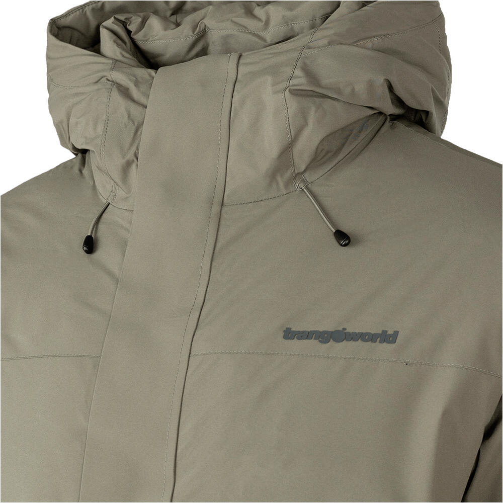 Trango chaqueta impermeable hombre PARKA LACHAT TERMIC MARRON vista detalle