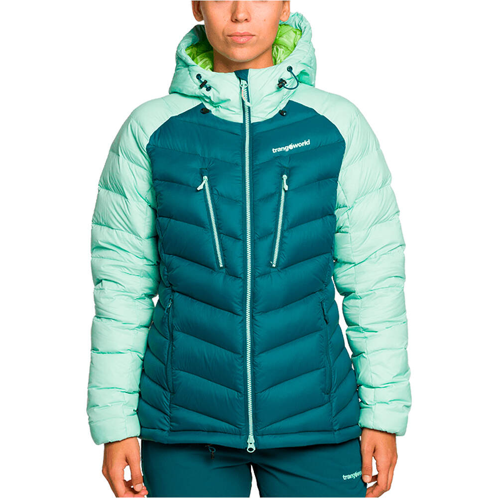 Trango chaqueta outdoor mujer LEYNAR V02 VERDE vista frontal