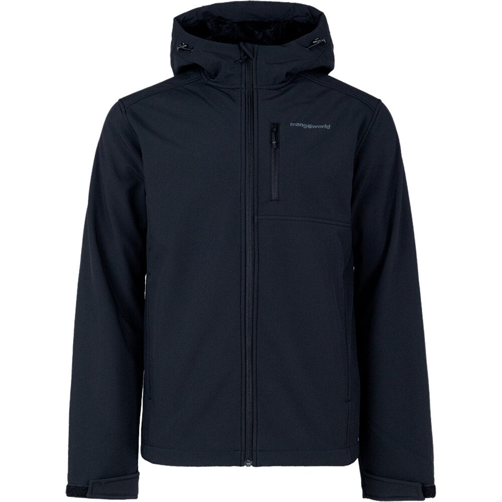 Trango chaqueta softshell hombre CHAQUETA LANARCE V02 NEGRO vista frontal