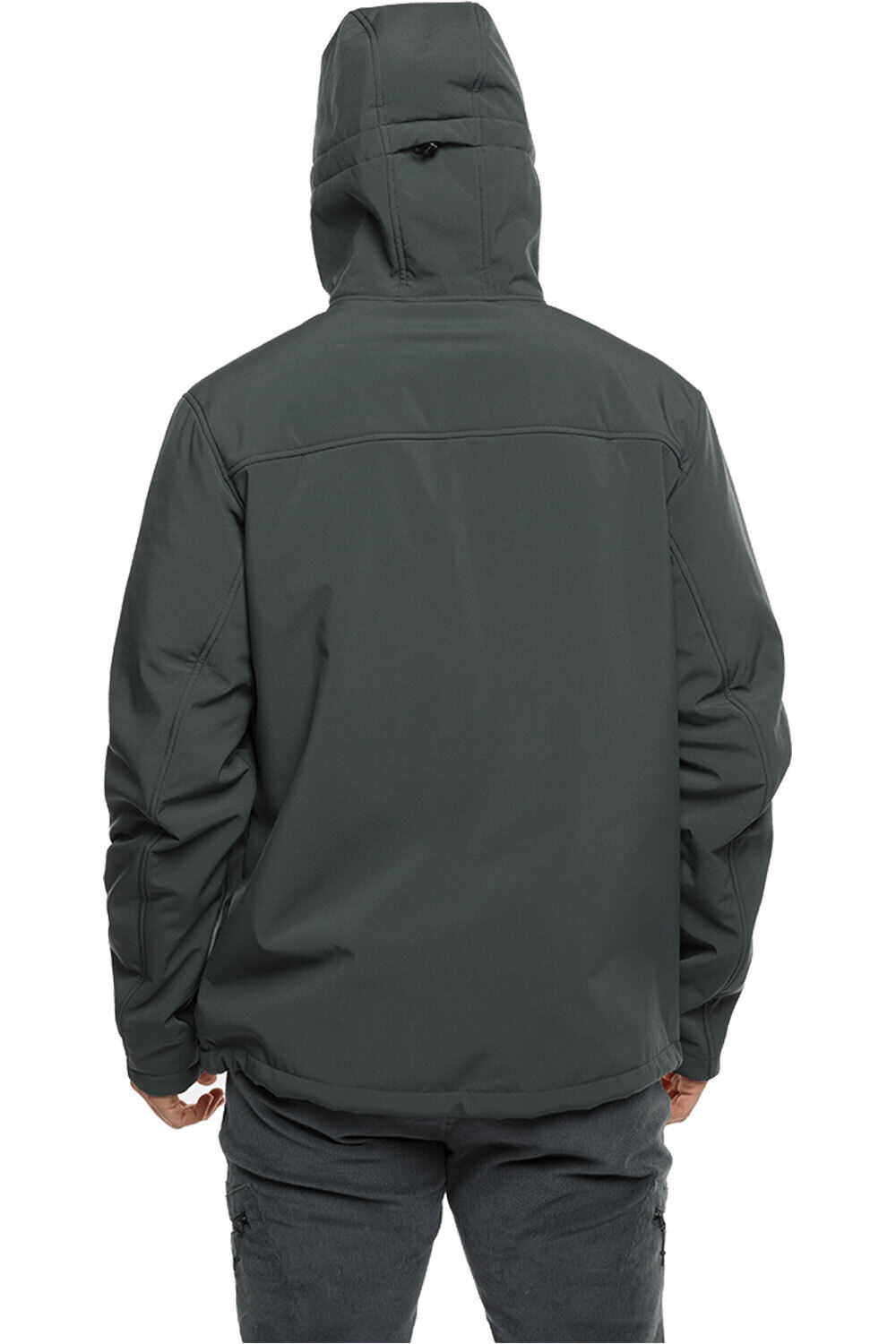 Trango chaqueta softshell hombre LANARCE VERDE vista trasera
