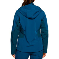 Trango chaqueta softshell mujer SEGNES AZUL vista trasera