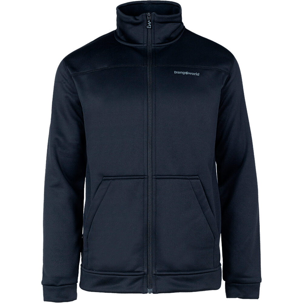Trango forro polar hombre CHAQUETA CAUBERG NEGRO vista frontal