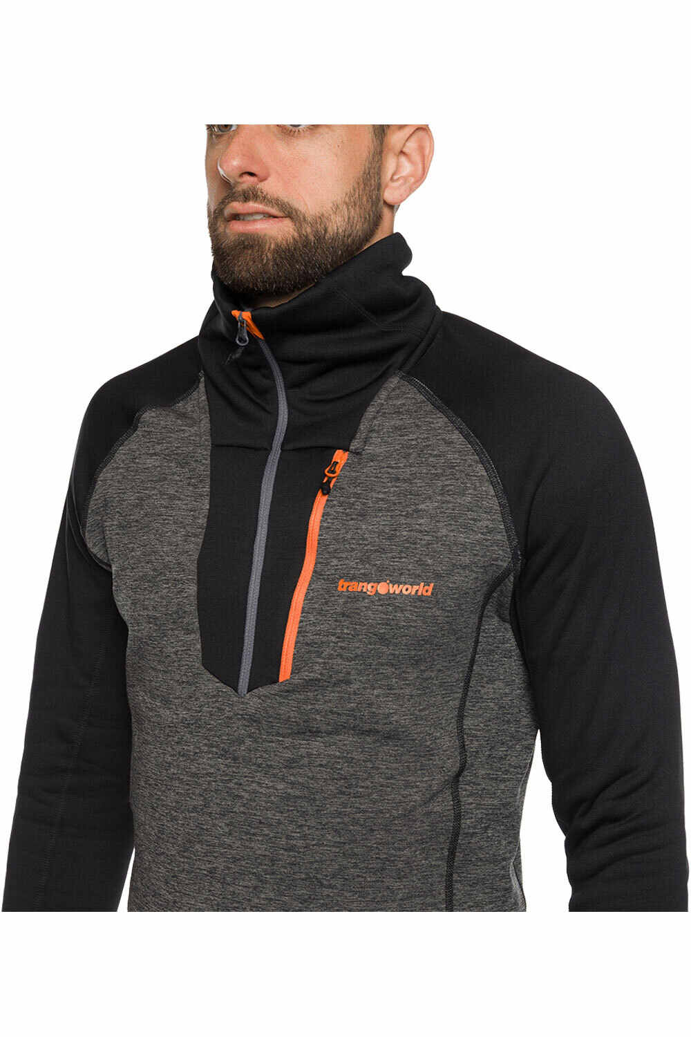 Trango forro polar hombre GLYDERS NEGRO vista detalle