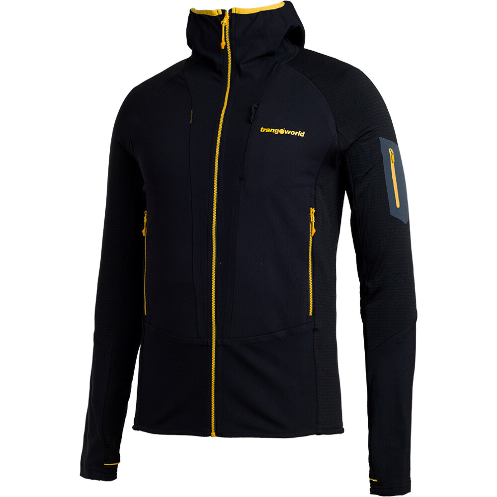 Trango forro polar hombre MONTRO NEGRO vista detalle