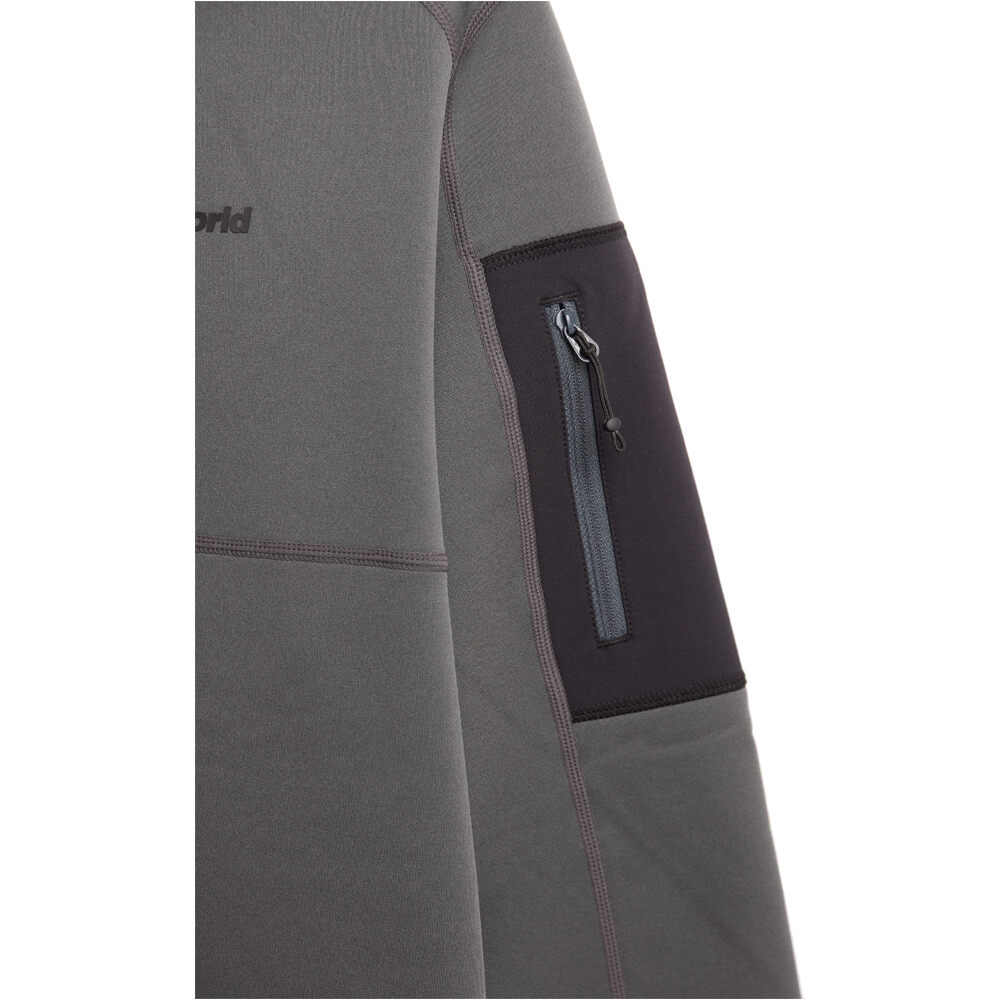 Trango forro polar hombre YOPAL GRIS vista detalle