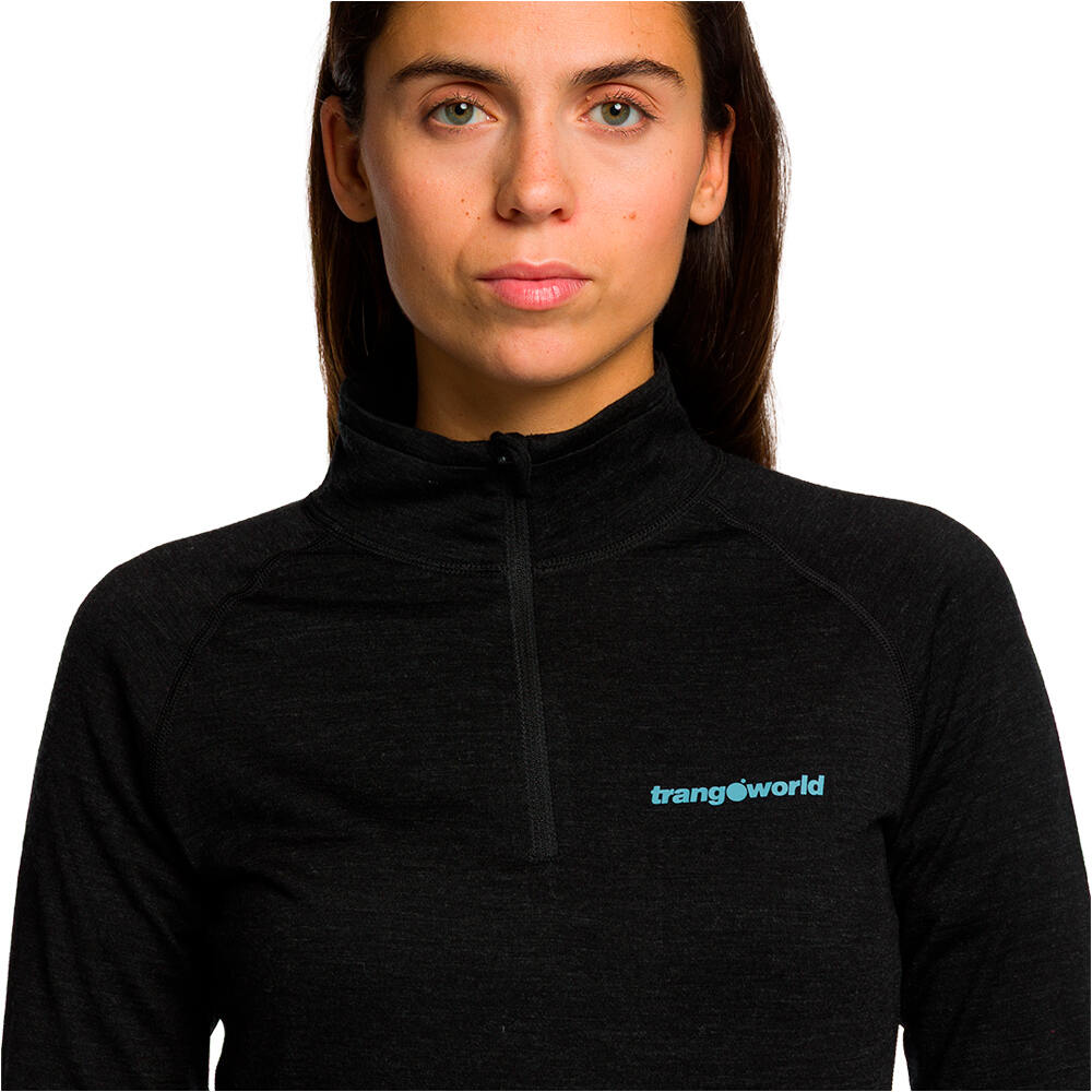 Trango forro polar mujer TRX2 WOOL EVO NEGRO vista detalle