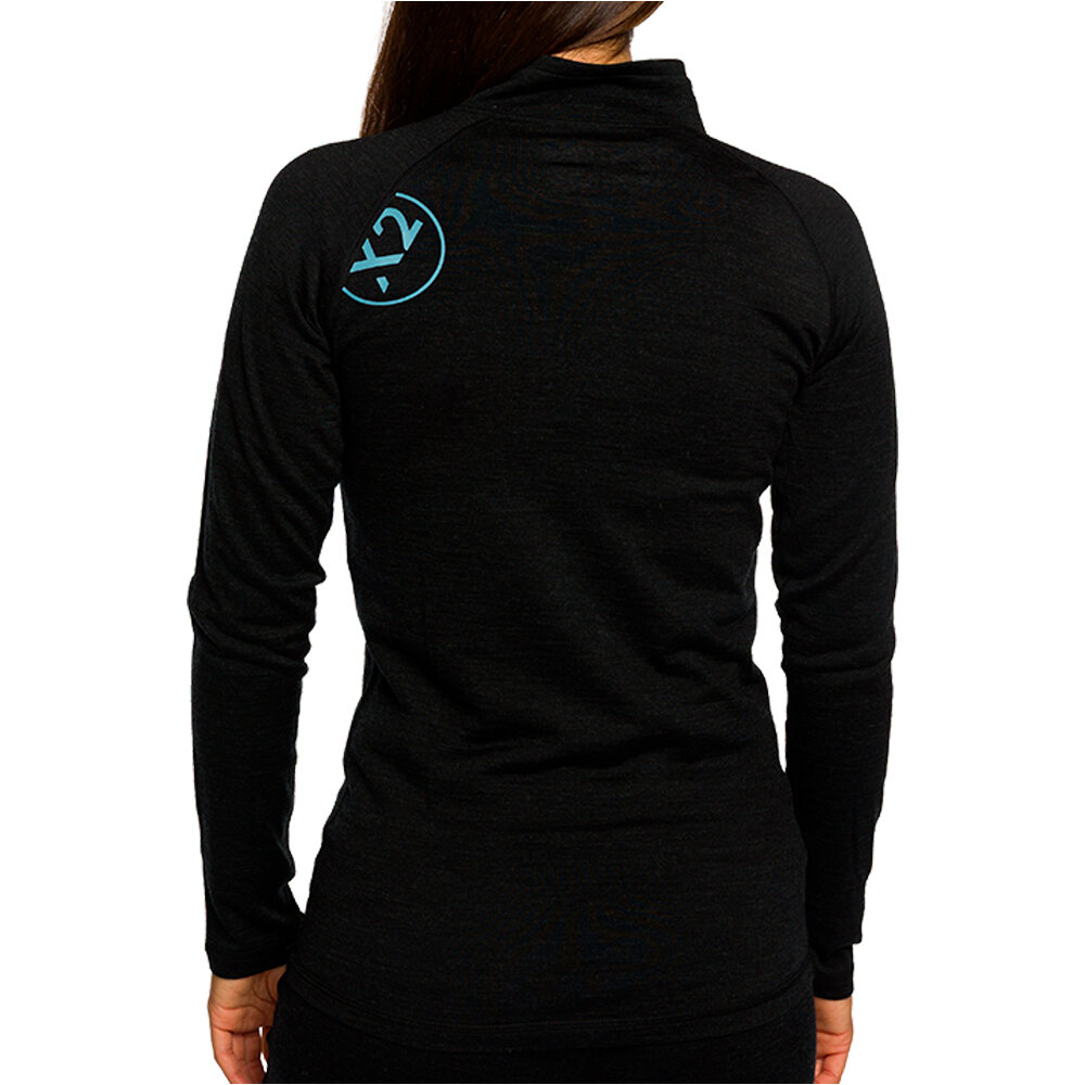 Trango forro polar mujer TRX2 WOOL EVO NEGRO vista trasera