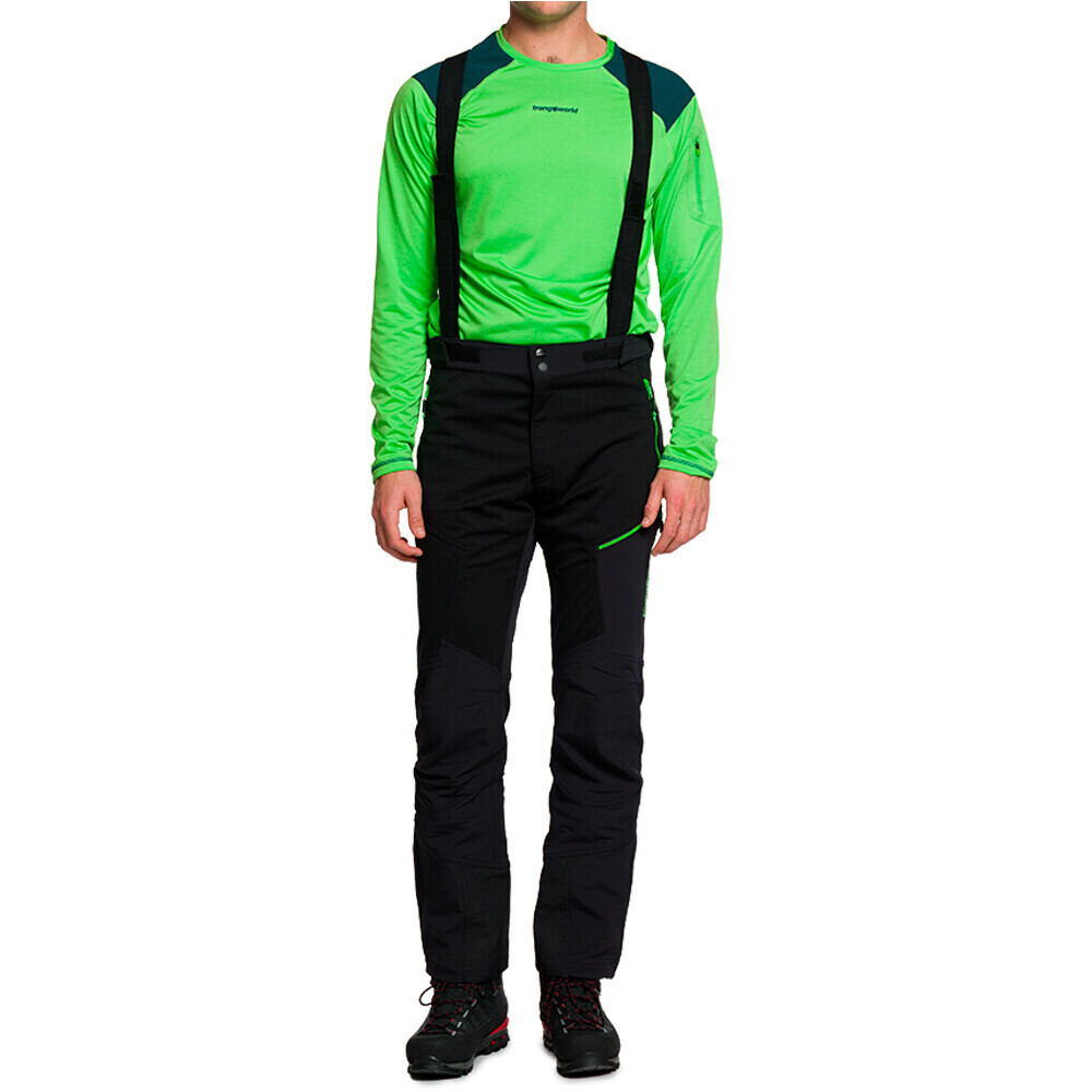 Trango pantalón impermeable hombre TRX2 SOFT EVO NEGRO vista frontal