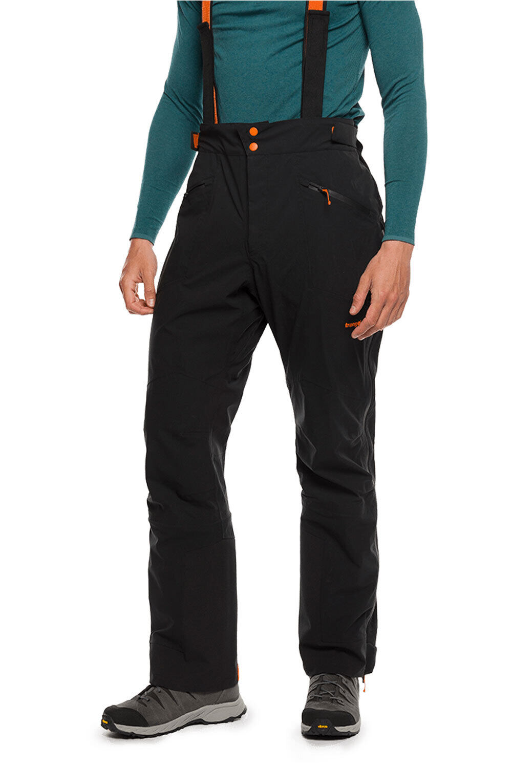 Trango pantalón montaña hombre ALADREN NEGRO vista frontal