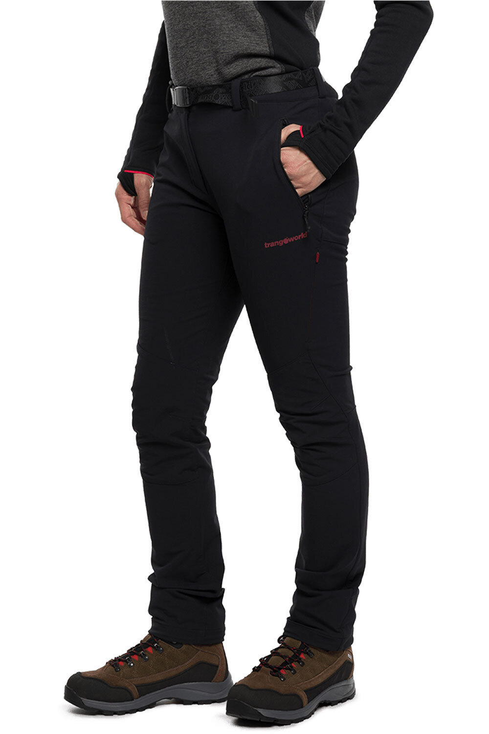 Trango pantalón montaña mujer DUNAI NEGRO vista detalle