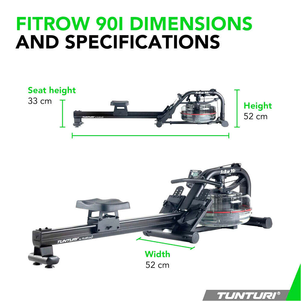 Tunturi máquina remo TUNTURI FITROW 90I ROWER BY FLUID  03