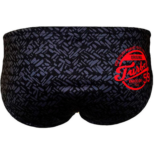Turbo bañador natación hombre WATERPOLO PLAIN COLOR NEGRO